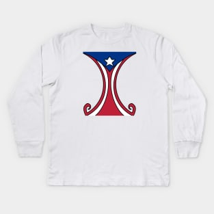 Puerto Rican Pride Parade Design Kids Long Sleeve T-Shirt